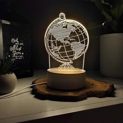 Obrazek z Dekoracyjna lampa 3D  -  globus