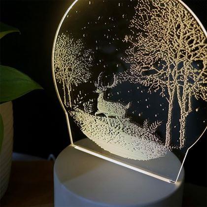 Obrazek z Dekoracyjna lampa 3D  -  jeleń