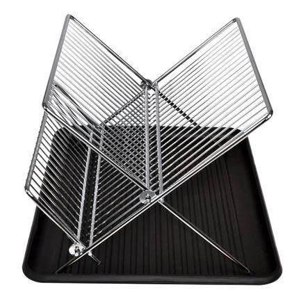 Obrazek z Metalowa suszarka do naczyń z tacką