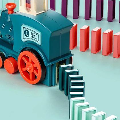 Obrazek z Pociąg układający domino