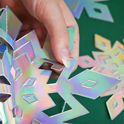 Obrazek z Wisząca dekoracja śnieżynki 6 szt.