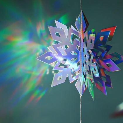 Obrazek z Wisząca dekoracja śnieżynki 6 szt.