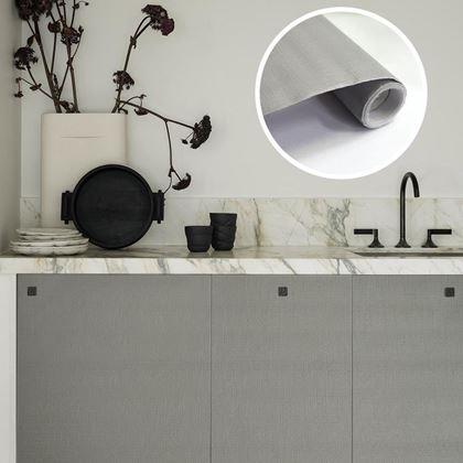 Obrazek z Matowa samoprzylepna tapeta 200 x 60 cm -  szara