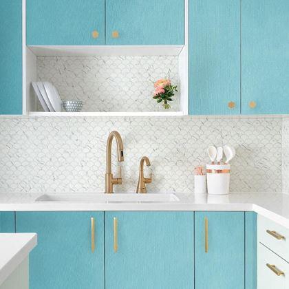 Obrazek z Matowa samoprzylepna tapeta 200 x 60 cm -  niebieska