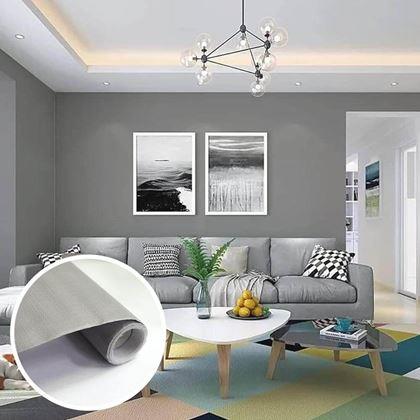 Obrazek z Matowa samoprzylepna tapeta 200 x 60 cm -  szara