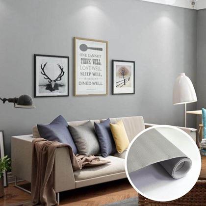 Obrazek z Matowa samoprzylepna tapeta 200 x 60 cm -  szara