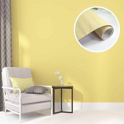 Obrazek z Matowa samoprzylepna tapeta 200 x 60 cm -  żółta