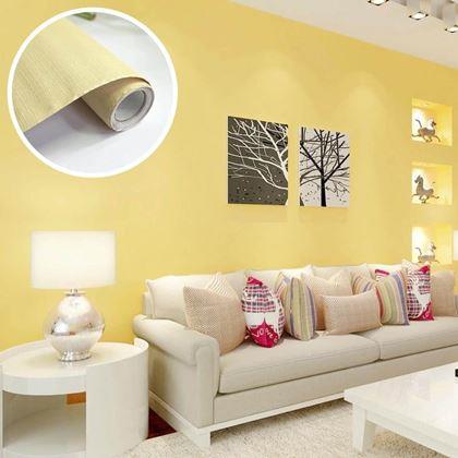 Obrazek z Matowa samoprzylepna tapeta 200 x 60 cm -  żółta