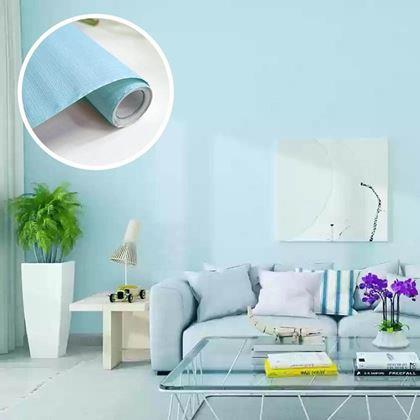 Obrazek z Matowa samoprzylepna tapeta 200 x 60 cm -  niebieska