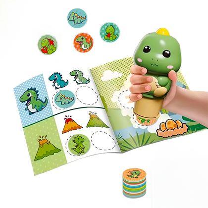 Obrazek z Stempel z naklejkami - dinozaur