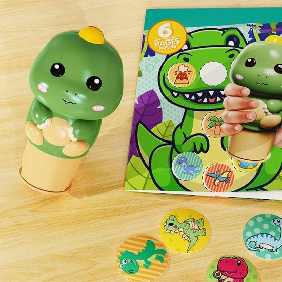 Obrazek z Stempel z naklejkami - dinozaur