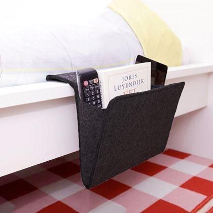 Obrazek z Wieszany organizer/kieszeń na łóżko - czarny