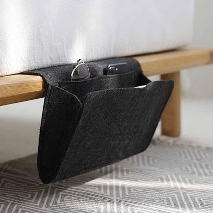 Obrazek z Wieszany organizer/kieszeń na łóżko - czarny