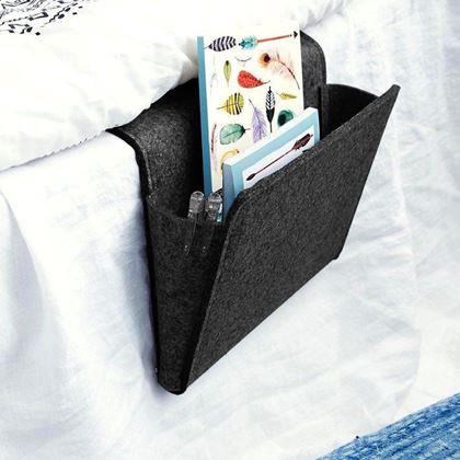 Obrazek z Wieszany organizer/kieszeń na łóżko - czarny