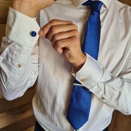 Obrazek z Zestaw dodatków do garnituru - niebieski