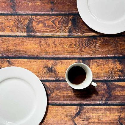 Obrazek z Dekoracyjny obrus z motywem drewna 61 x 61 cm