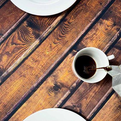 Obrazek z Dekoracyjny obrus z motywem drewna 61 x 61 cm