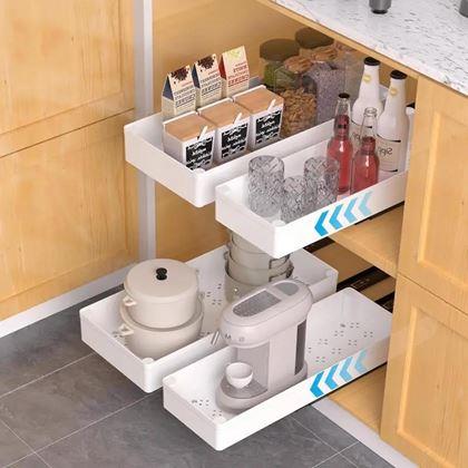 Obrazek z Wysuwany organizer biały 13,5x37 cm