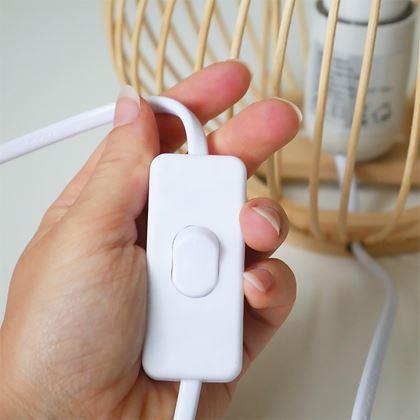 Obrazek z Bambusowa lampka stołowa z żarówką LED, ciepła biel