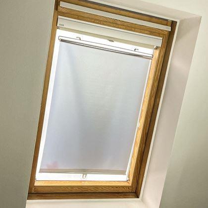 Obrazek z Roleta przeciwsłoneczna zwijana jasna 68 x 125 cm