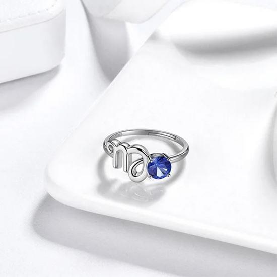 Obrazek z Regulowany pierścionek zodiakalny - dziewica