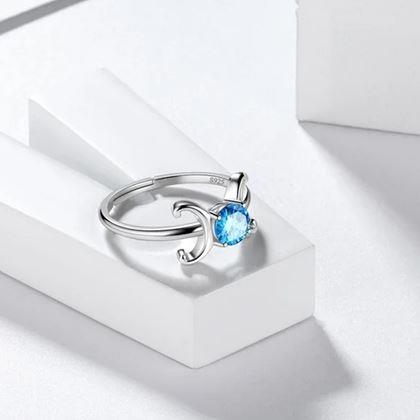 Obrazek z Regulowany pierścionek zodiakalny - ryby