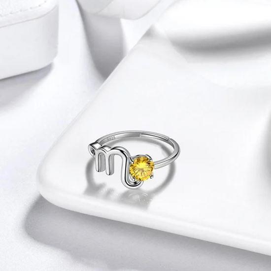 Obrazek z Regulowany pierścionek zodiakalny - Skorpion