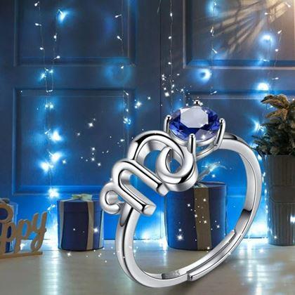 Obrazek z Regulowany pierścionek zodiakalny - dziewica