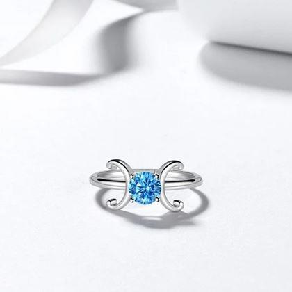 Obrazek z Regulowany pierścionek zodiakalny - ryby