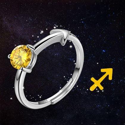 Obrazek z Regulowany pierścionek zodiakalny - strzelec
