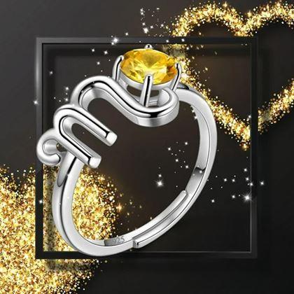 Obrazek z Regulowany pierścionek zodiakalny - Skorpion