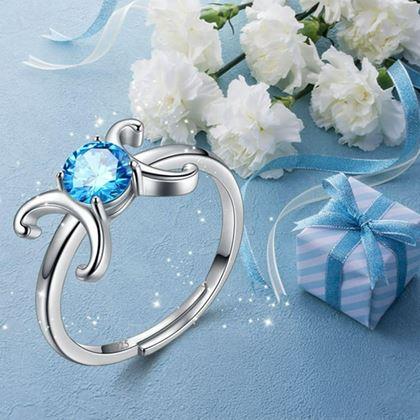 Obrazek z Regulowany pierścionek zodiakalny - ryby