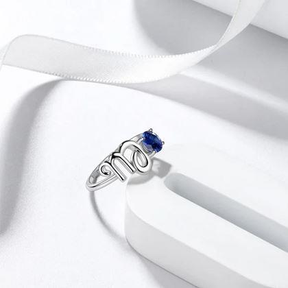 Obrazek z Regulowany pierścionek zodiakalny - dziewica