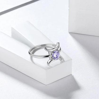 Obrazek z Regulowany pierścionek zodiakalny - Bliźnięta