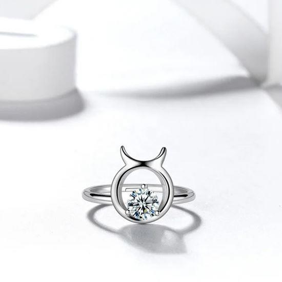 Obrazek z Regulowany pierścionek zodiakalny - byk