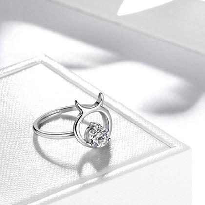 Obrazek z Regulowany pierścionek zodiakalny - byk