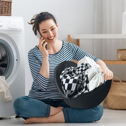 Obrazek z Składany kosz na wyjmowanie prania