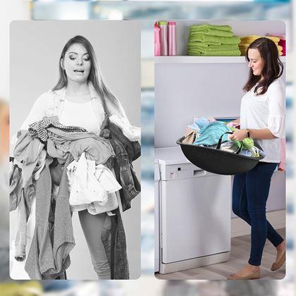 Obrazek z Składany kosz na wyjmowanie prania