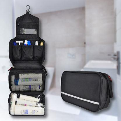 Obraz Podróżny wiszący organizer na kosmetyki – czarny