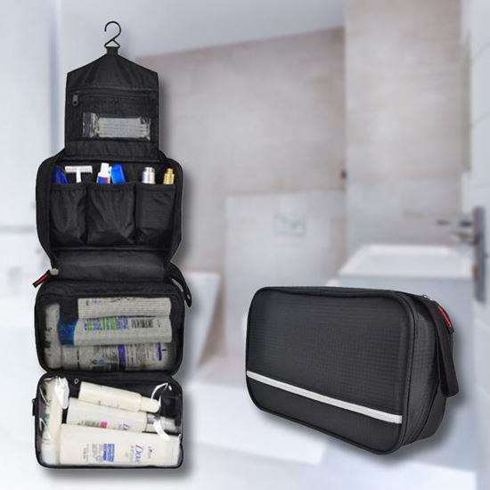 Obrazek z Podróżny wiszący organizer na kosmetyki – czarny