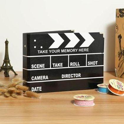 Obrazek z Dziennik wspomnień/album fotograficzny klaps filmowy + kreatywny zestaw naklejek