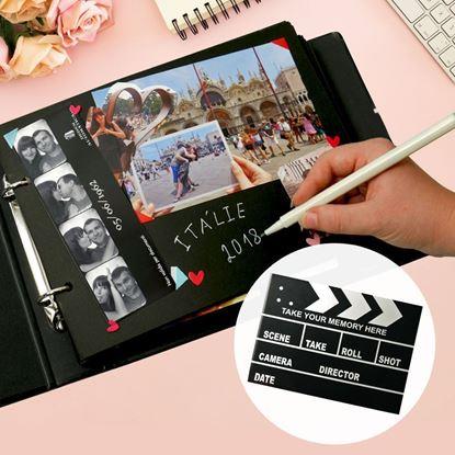 Obraz Dziennik wspomnień/album fotograficzny klaps filmowy + kreatywny zestaw naklejek
