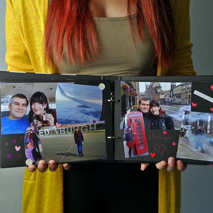 Obrazek z Dziennik wspomnień/album fotograficzny klaps filmowy + kreatywny zestaw naklejek