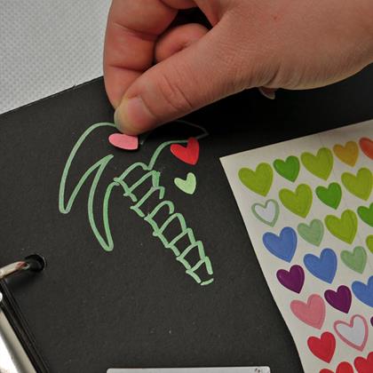 Obrazek z Dziennik wspomnień/album fotograficzny klaps filmowy + kreatywny zestaw naklejek