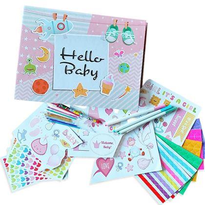 Obrazek z Dziennik wspomnień/album dziecięcy + kreatywny zestaw naklejek