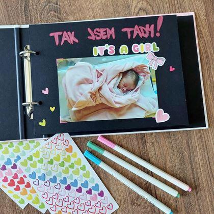Obrazek z Dziecięcy album na zdjęcia + kreatywny zestaw naklejek