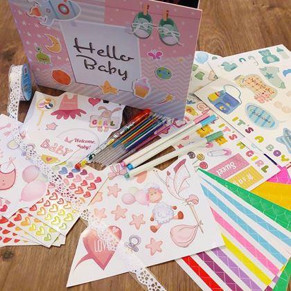 Obrazek z Dziecięcy album na zdjęcia + kreatywny zestaw naklejek