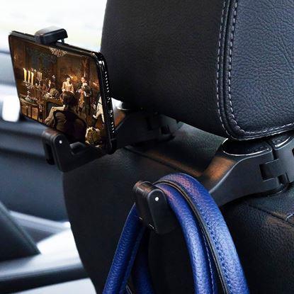 Obraz Multifunkční háček/držák telefonu do auta za opěrku