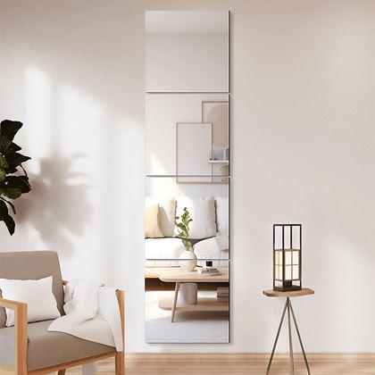 Obrazek z Samoprzylepne lustrzane płytki 20x20 cm, 4 szt.