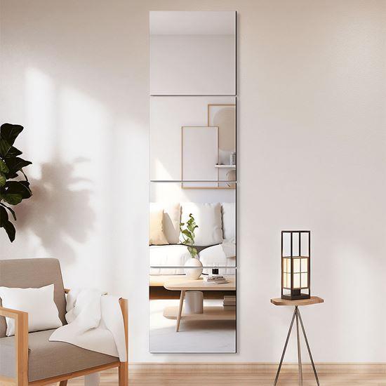 Obrazek z Samoprzylepne lustrzane płytki 20x20 cm, 4 szt.